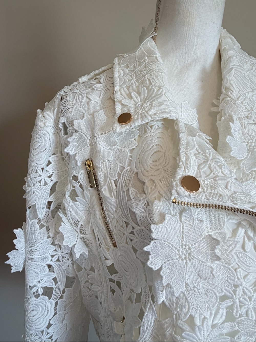 Generation love Crawford 3D Lace floral Moto Jacket size xl NWT - Picture 8 of 15